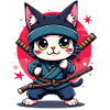 Japanese Kawaii Ninja Cat