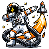 Drôle Dabbing astronaute conception spatiale