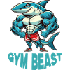 Shark comic fitness bodybuilding