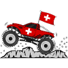 Monster Truck Suisse Drapeau