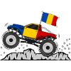 Romania Flag Monster Truck