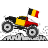 Monster Truck Belgium Flag