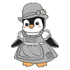 Cute Penguin in Dirndl Costume