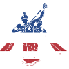 Canoeist Us Flag Canoeing
