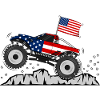 Monster Truck USA Flag