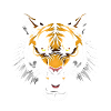 Bunter wilder Tiger