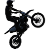 Motocross silhouette in action