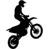 Flat Silhouette Motocross Acrobatic