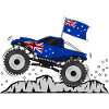 Drapeau Monster Truck Australia