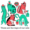 Katzenchaos in Pop-Art-Style