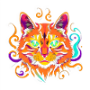 Coole bunte Katze