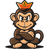 Affe Cartoon Krone