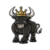 Stier Cartoon Krone