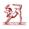 Yoga Reindeer Christmas Relaxed Celebration
