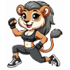 Gym lioness babe
