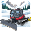 Snow groomer clearing