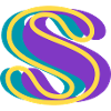 Mehrfarbiger Buchstabe s