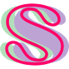 Mehrfarbiger Buchstabe s