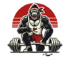 Fitness gorilla in weightlifting