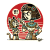 Egyptian queen reprimands the cat