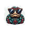 Kollektive Schildkrötenkunst mit Sonnenbrille