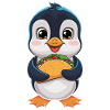 Pingouin mignon avec des tacos
