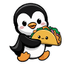 Pingouin mignon avec taco