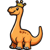 Dinosaur brontosaurus cartoon crown