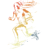 Female runner retro style