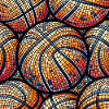Basketball mosaic
