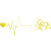 Gold Pulse Heart Love
