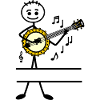 Banjo player banner