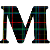 Monogrammed m Scottish tartan