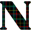 Monogram n Scottish tartan