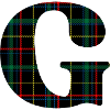 Monogrammed g Scottish tartan