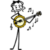 Banjo player girl