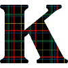 Monogram k scottish tartan