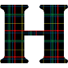 Monogram h scottish tartan