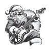 Rockender Weihnachtsmann Gitarre Spaß
