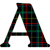 Scottish tartan monogram