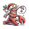 Joyeux Noël Homard Dessin Animé