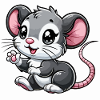 Mouse child waving