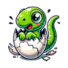 Funny Dinosaur Coming Soon Sticker