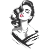 Drawing of a pretty woman