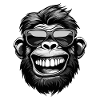 Monkey Head Funny Party