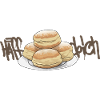 Yeast dough // doughnuts // illustration