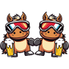 Pferd Ski Team Bier