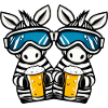 Zebra Ski Team Beer