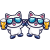 Katze Ski Team Bier