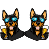 Doberman Dog Ski Team Beer